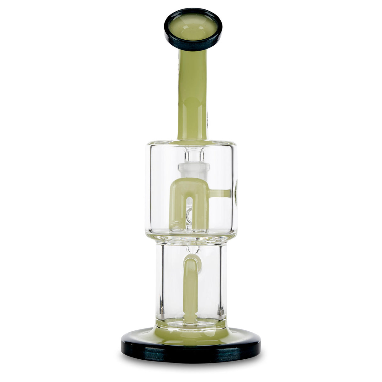 toro glass double mac u-line cobalt yellow dab rig for concentrates