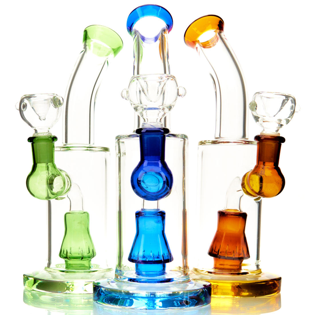 DTHC Banger Hanger with removable slide and colored glass perc and mouth piece