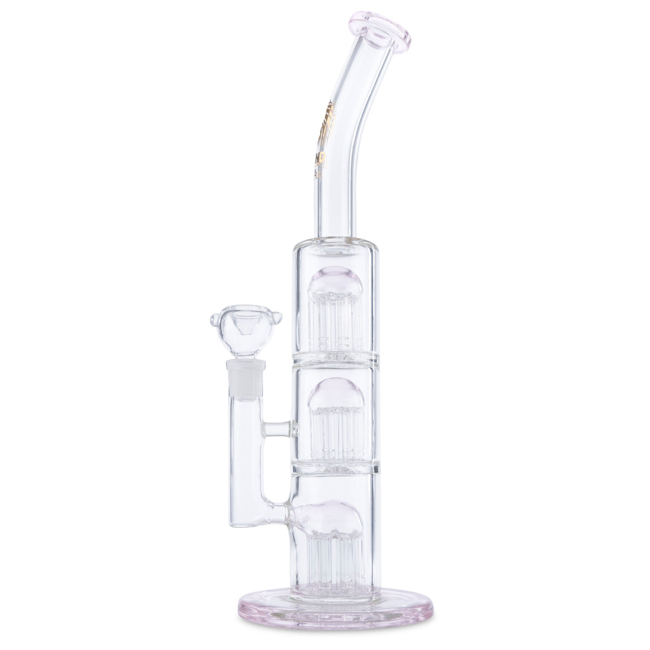 legend glass triple tree perc water pipe for smoking dry herbs