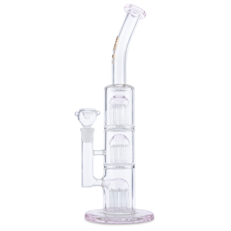 legend glass triple tree perc water pipe for smoking dry herbs