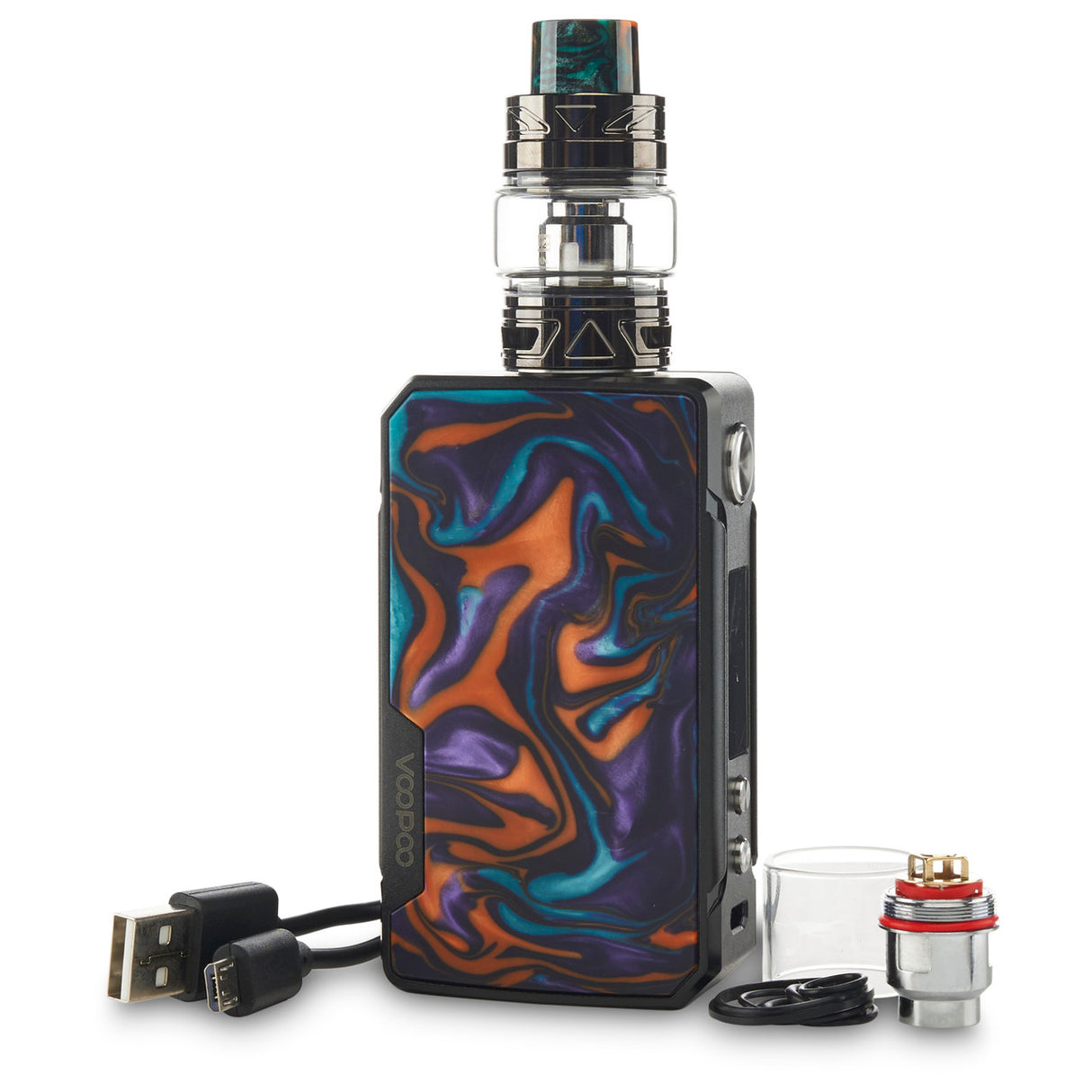 voopoo drag 2 starter kit vape with tank and extra coils for sale