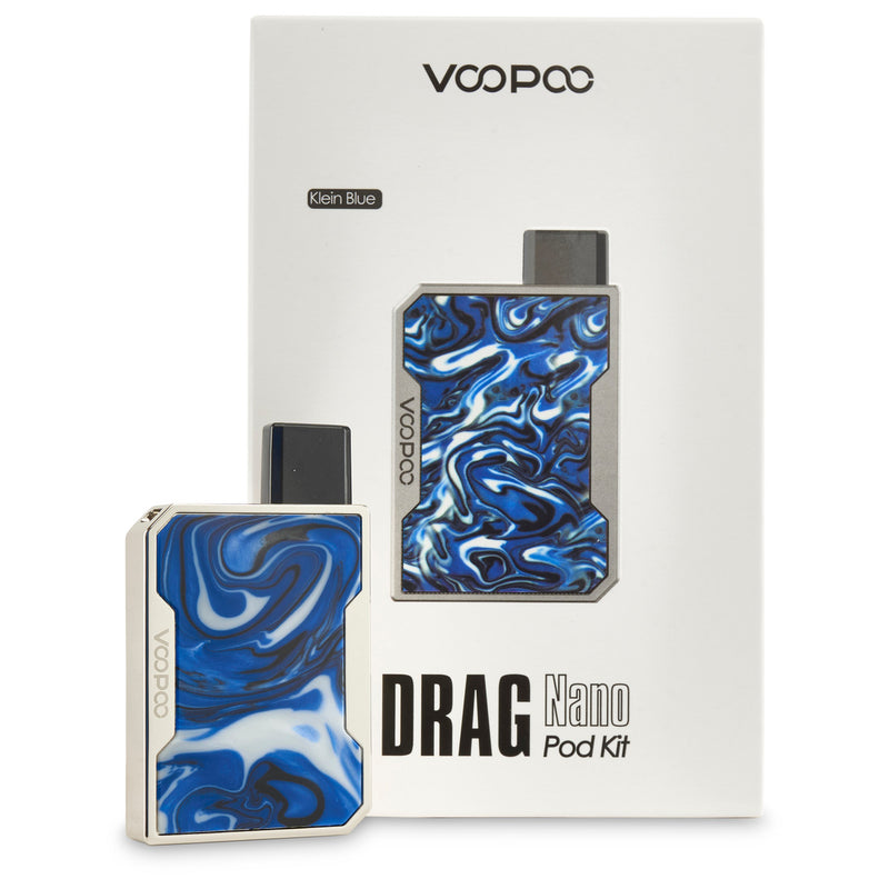 voopoo drag nano blue vape device with pods and coils