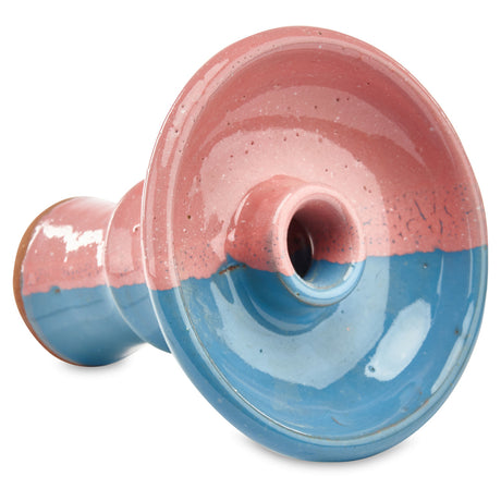 Zahrah Clay Funnel Bowl Pink & Blue