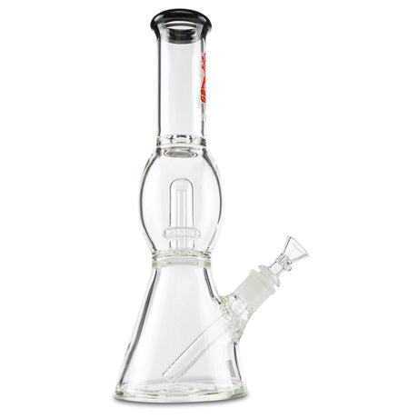 afm short red and black ufo perc water pipe with 14mm glass slide