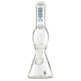 afm short blue water pipe beaker bottom glass bong tube for herbs