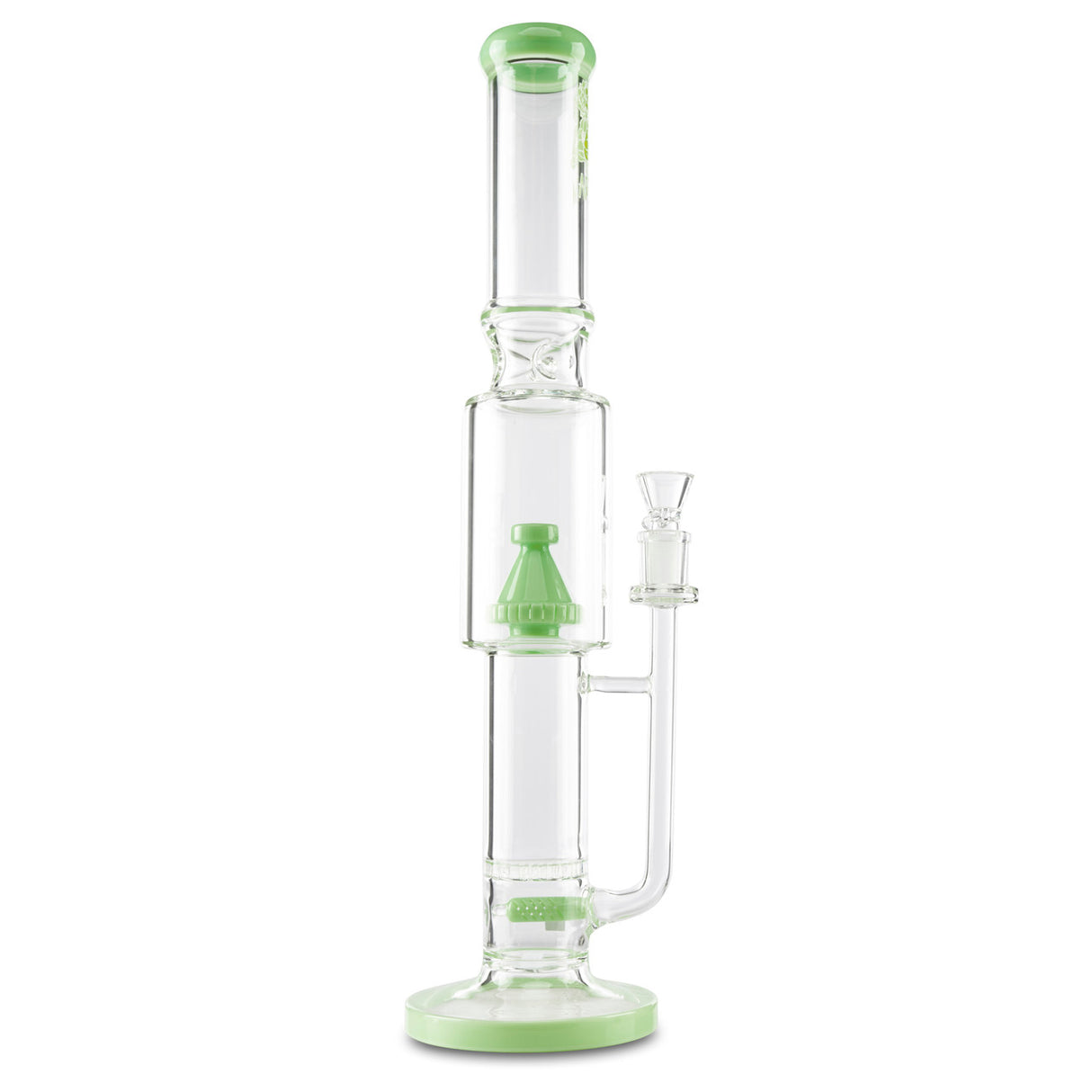 AFM Double Perc Water Pipe  Smooth Quality Glass Straight Tube Pipes –  CLOUD 9 SMOKE CO.