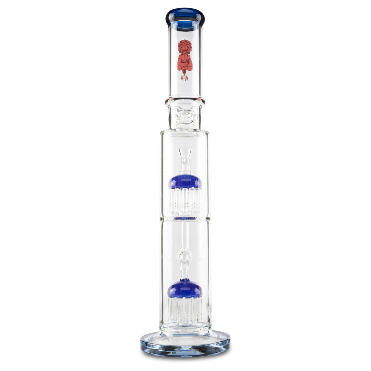 afm double tree perc dry herb straight tube bong for herbs