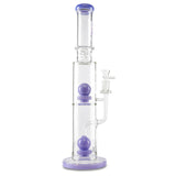 afm purple double sphere water pipe for dry herbs and flower