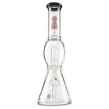 afm short red and black ufo perc glass bong for dry herbs
