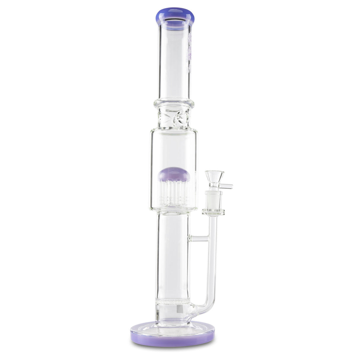 AFM Double Sphere Water Pipe  Double Perc Dry Herb Straight Tube Pipe –  CLOUD 9 SMOKE CO.