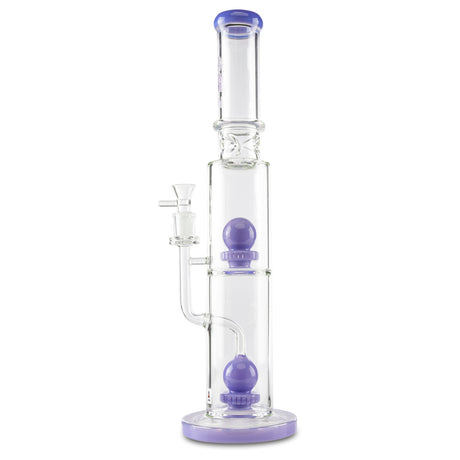 afm purple double sphere glass bong for smoking herbs