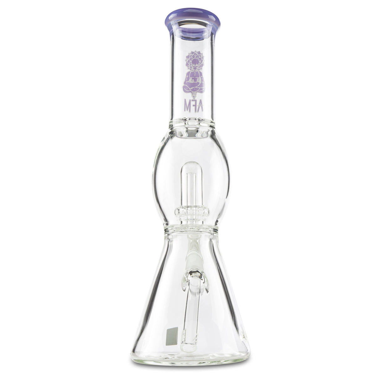 afm short purple ufo perc glass 12 inch bong for herbs