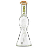afm short yellow ufo perc dry herb bong with 14mm glass bowl