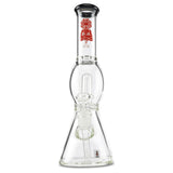 afm short red and black ufo perc water pipe for herbs