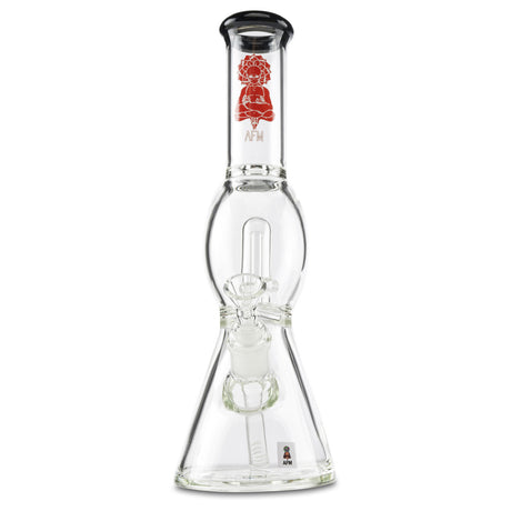 afm short red and black ufo perc water pipe for herbs