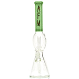 AFM UFO Perc 18" Water Pipe with colored neck and flared lip. Seafoam