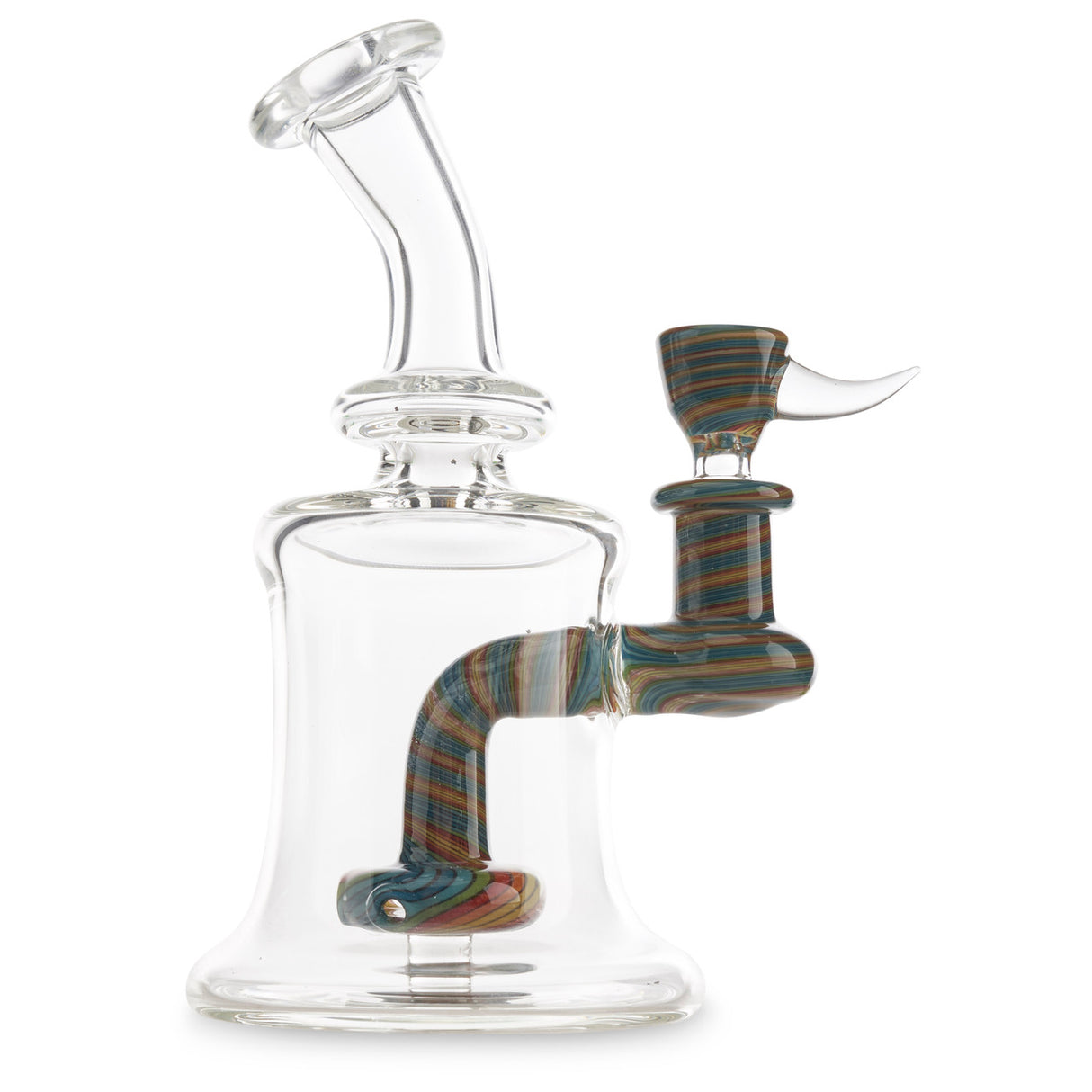 andy g glass banger hanger with rainbow linework water pipe dab rig