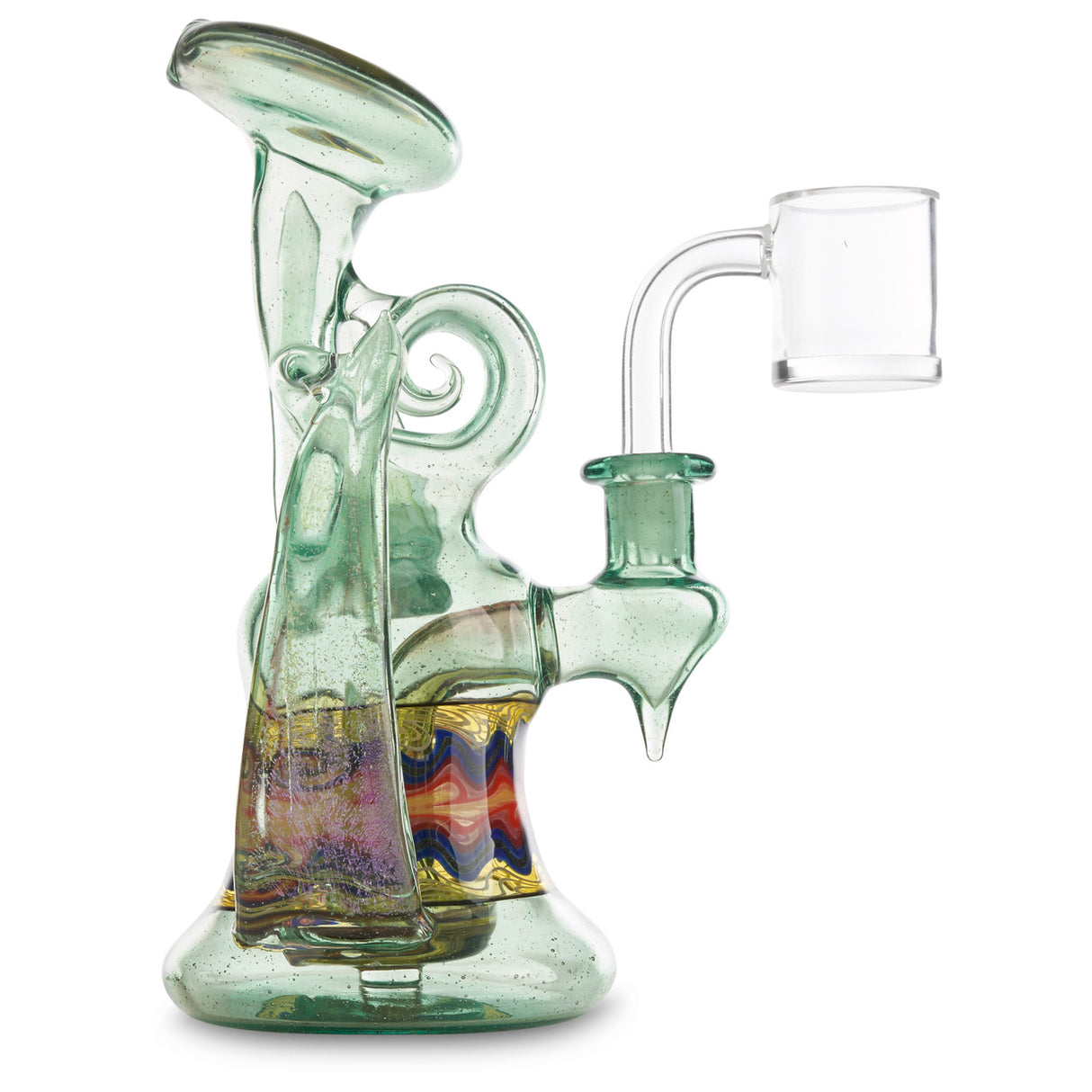 andy g glass banger hanger with green wig wag at cloud 9 smoke co
