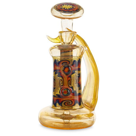 andy g glass dichro bubbler yellow wig wag fully worked bubbler