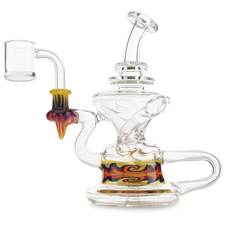 andy g glass sectioned recycler clear with fire wig wag for sale online