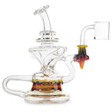 andy g glass sectioned recycler dab rig for smoking concentrates