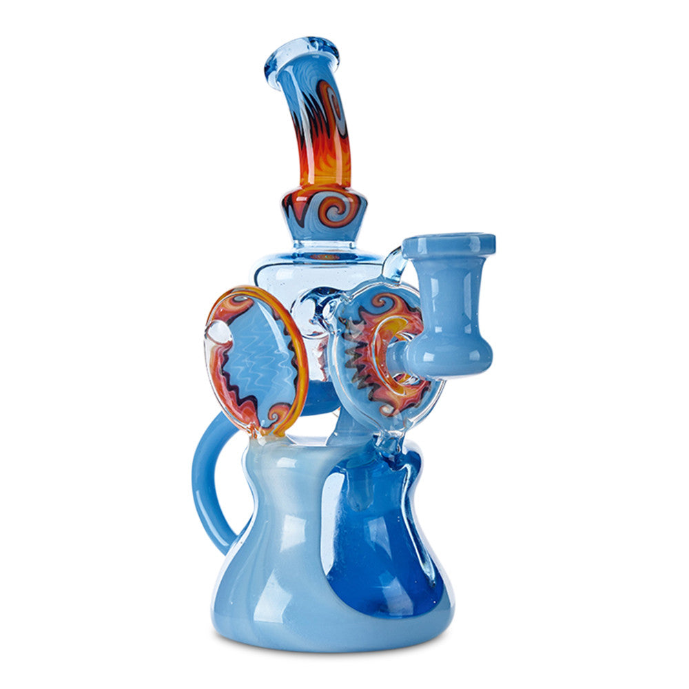 black sand dual uptake recycler for smoking dry herbs or concentrates