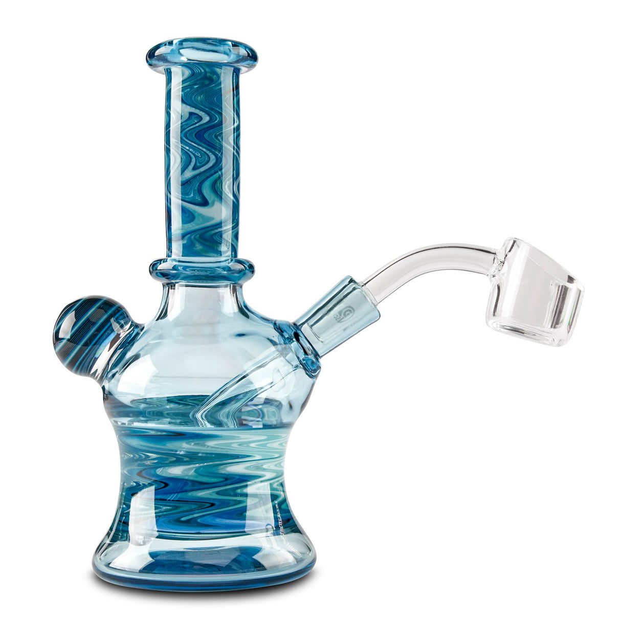 blueberry glass mini tube raindrop high end heady dab rig