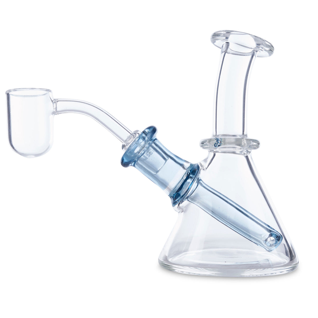 bowman glass mini tube aqua azul dab rig for smoking