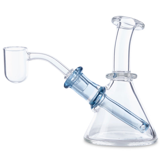 bowman glass mini tube aqua azul dab rig for smoking