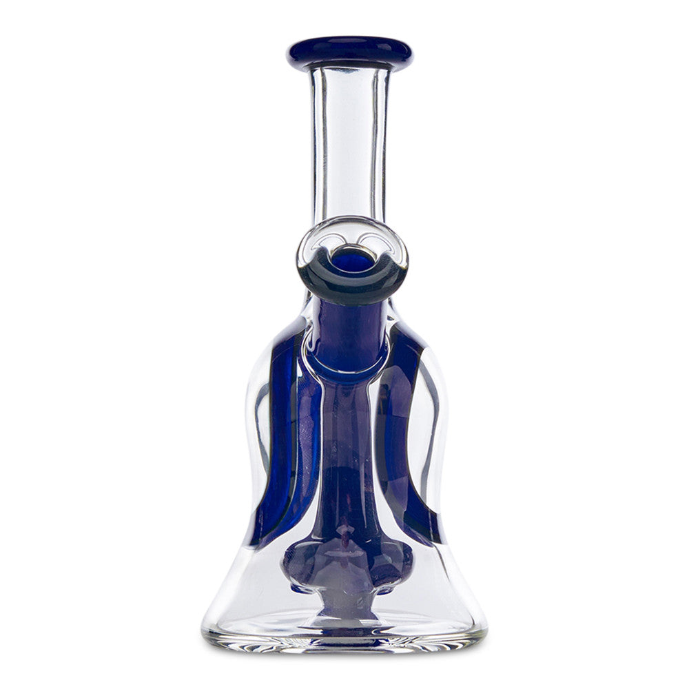bowman glass mini tube blue with clear windows online for smoking