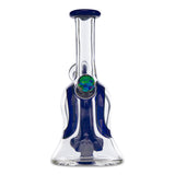 bowman glass mini tube blue with clear window rig with 10mm joint