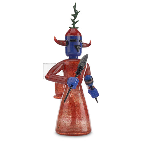 brian jacobson kachina doll rig red and blue for smoking concentrates