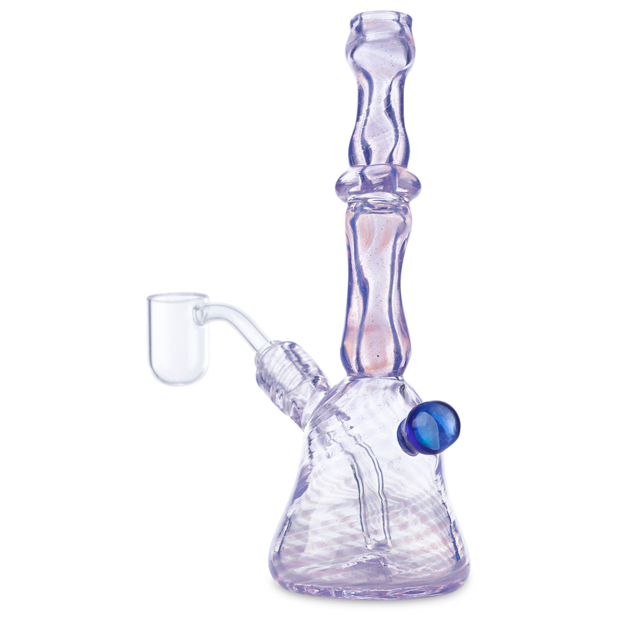 cap glass 2 hole mini beaker purple slyme colored dab rig for smoking