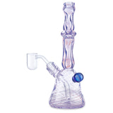 cap glass 2 hole mini beaker purple slyme colored dab rig for smoking
