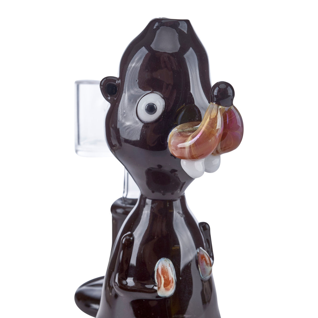 cap glass beaver banger hanger dab rig for smoking oils and dabs