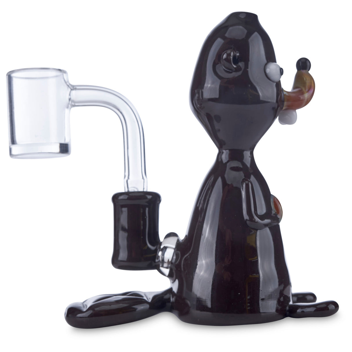 cap glass beaver banger hanger rig for concentrates or wax