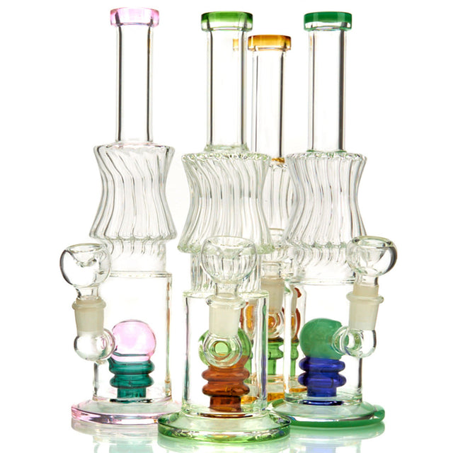 Carnival Water Pipe with Fun Colored Glass and Percolator. Comes with flower bowl 2