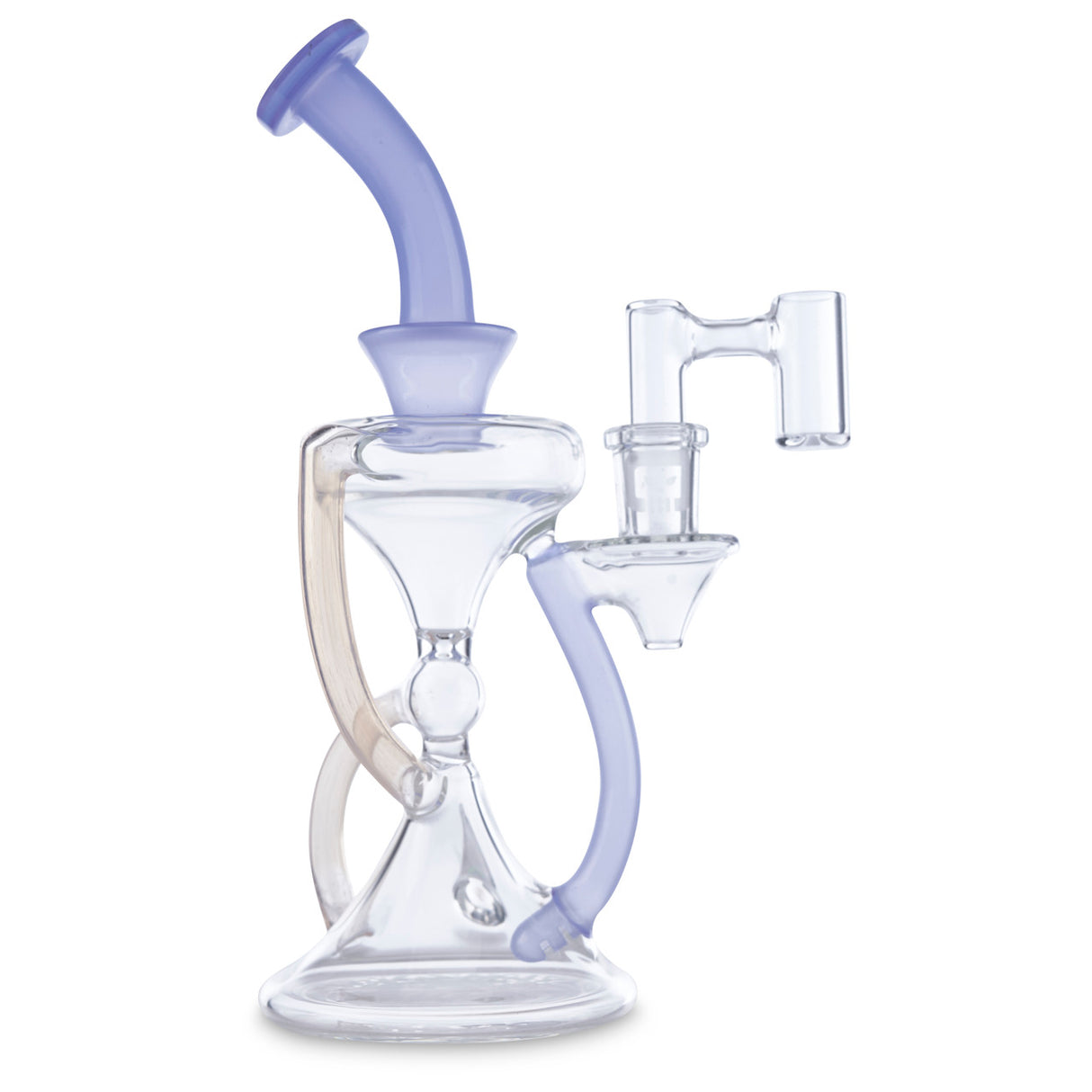 casa glass hourglass recycler blue cheese and pink slyme pipe for smoking
