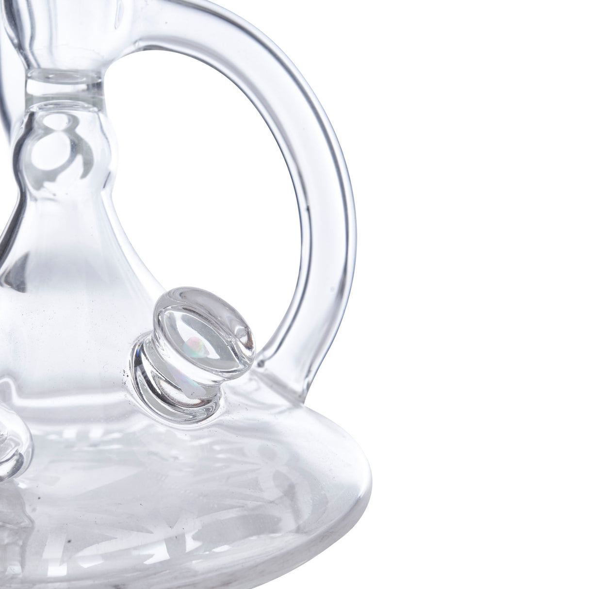 casa glass hourglass recycler clear glass 14mm 90 degree joint