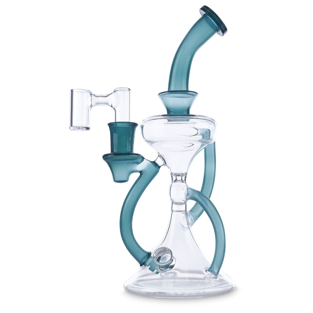 casa glass hourglass recycler north star teal for sale online