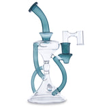 casa glass hourglass recycler north star teal in stock at cloud 9 smoke co