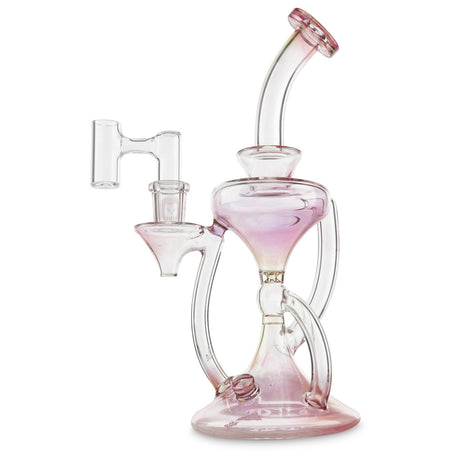 casa glass hourglass recycler with pink fumed glass for sale online