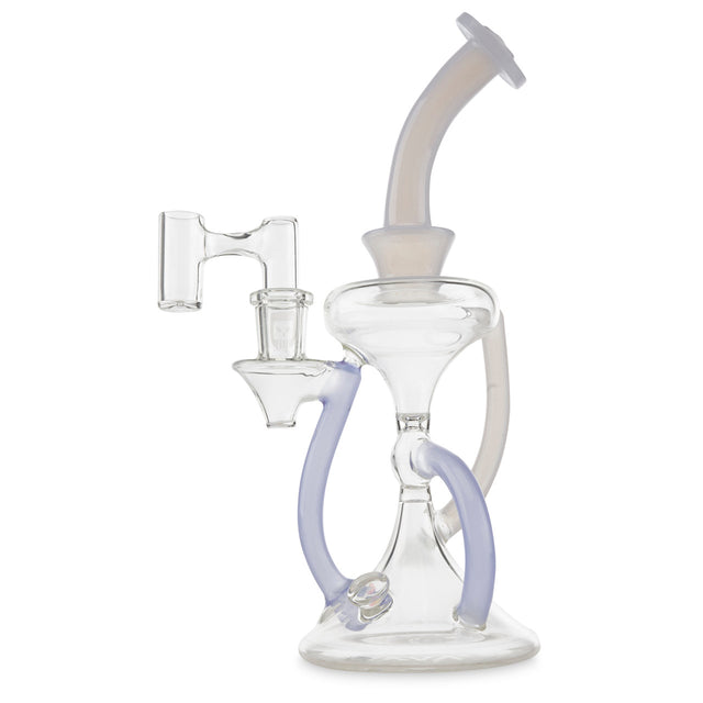 casa glass hourglass recycler with pink slyme and blue cheese glass