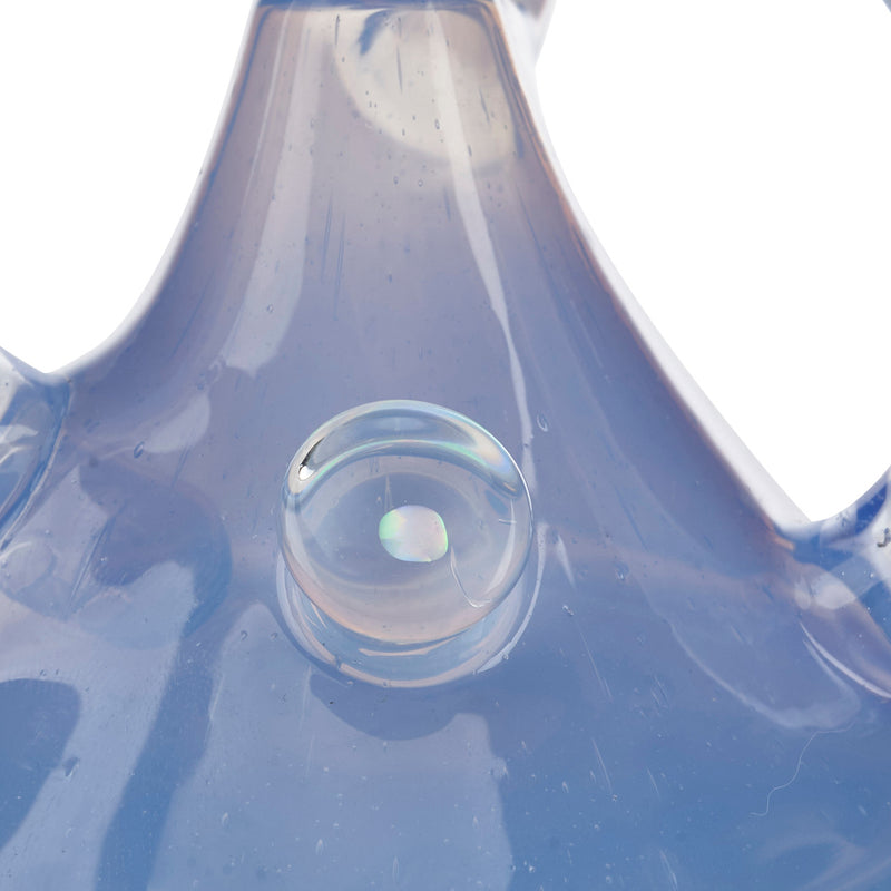 casa glass full color hourglass recycler blue cheese rig with opal