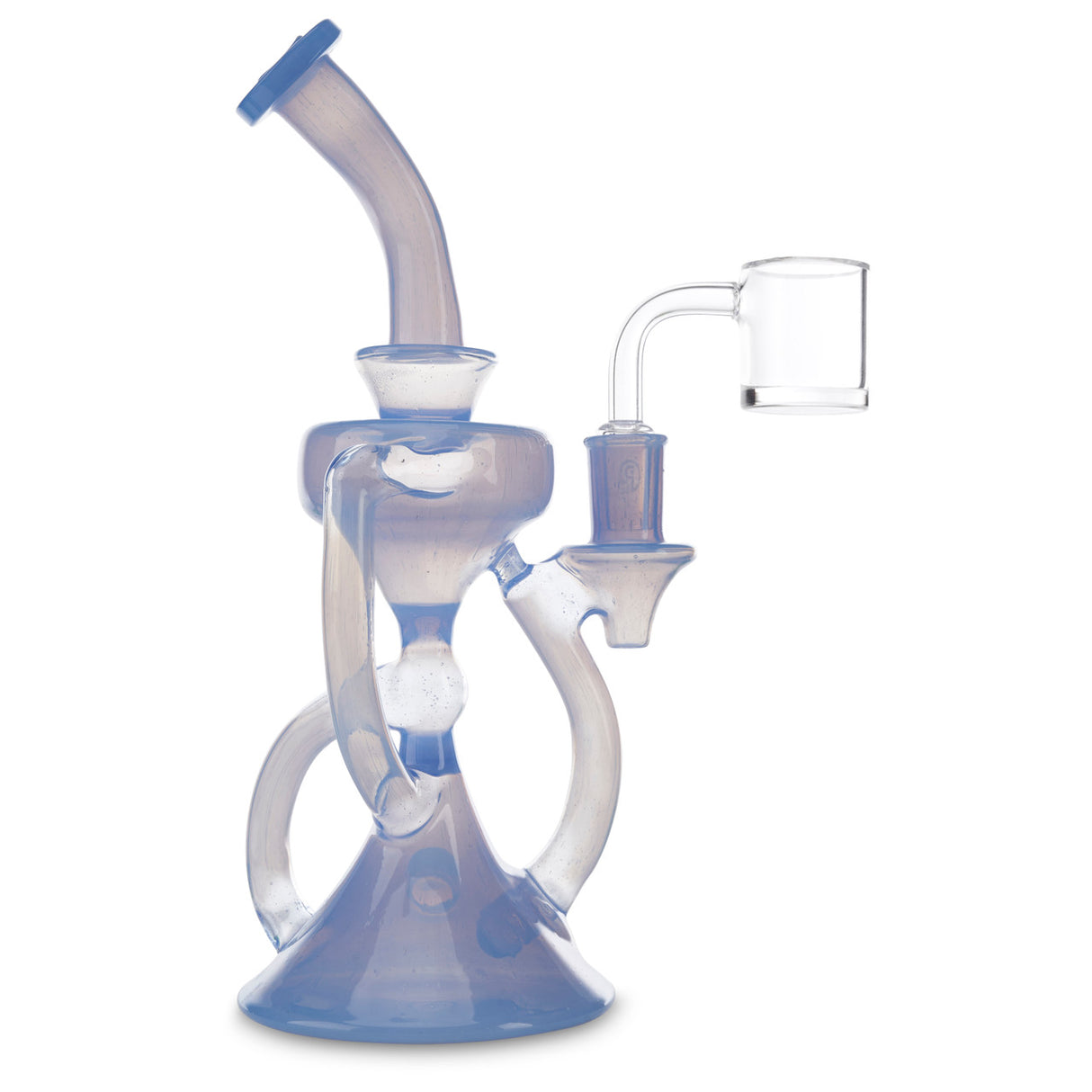 casa glass full color hourglass recycler blue cheese dab rig online