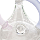 casa glass hourglass recycler purple pink rig with opal encasement