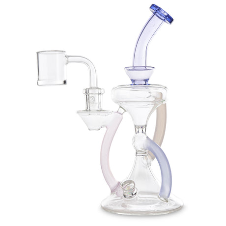 casa glass hourglass recycler purple and pink for sale online