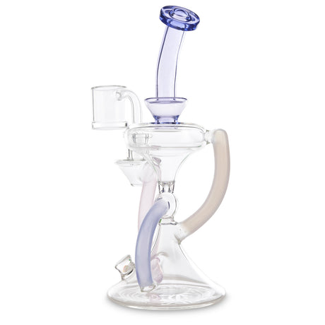 casa glass hourglass recycler purple and pink at cloud 9 smoke co