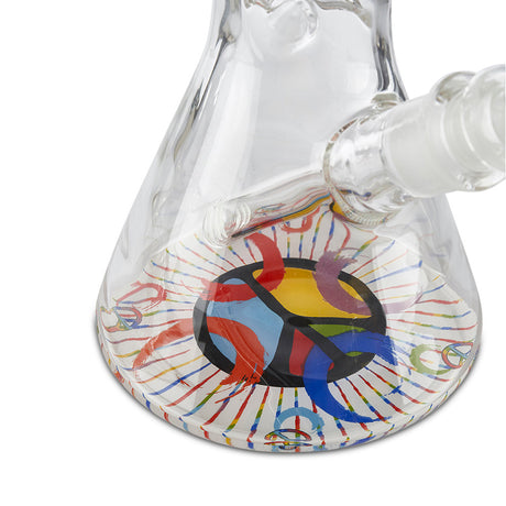 trippy peace sign water pipe bong for smoking dry herbs and flower