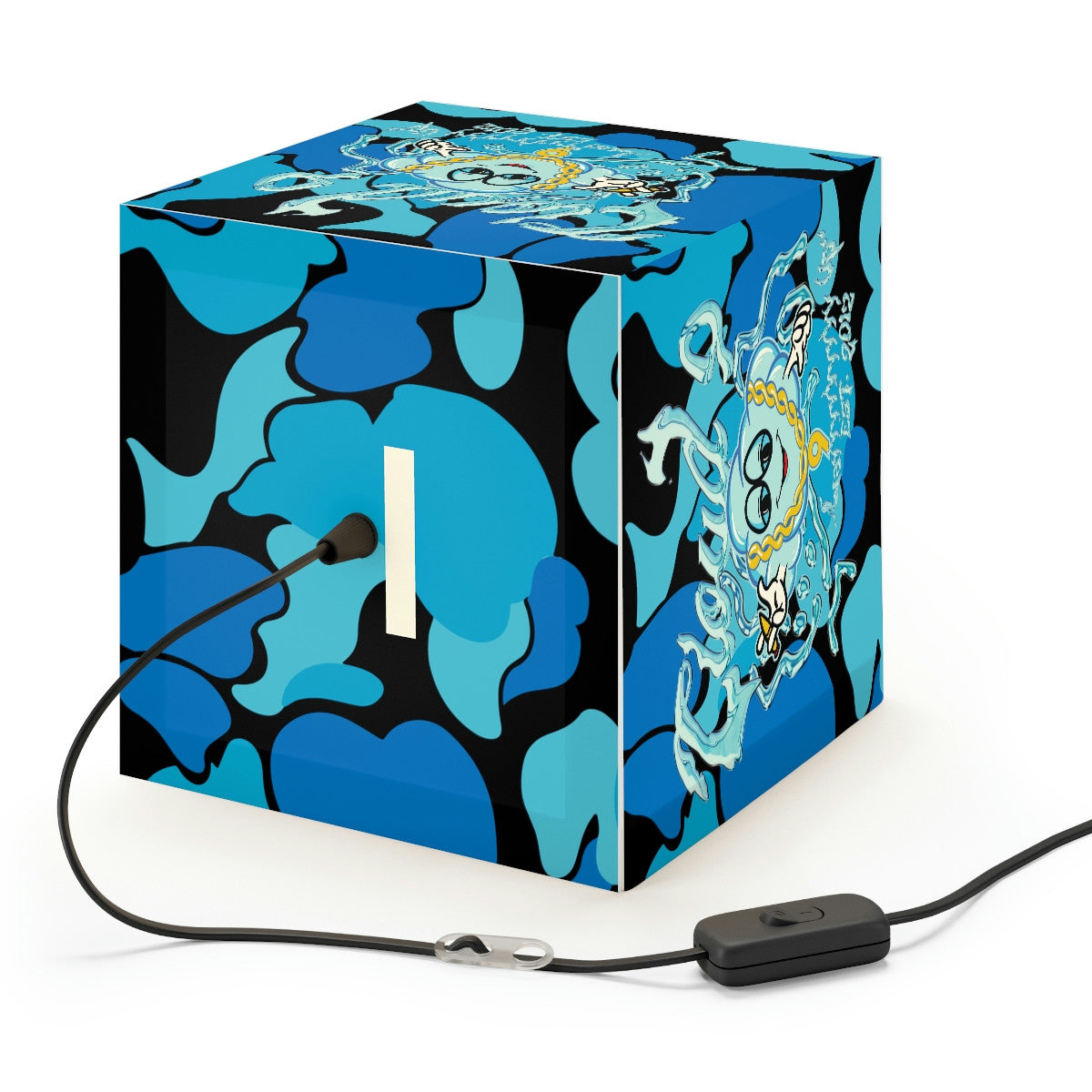 Cloud 9 Liquid Chrome Light Cube Lamp